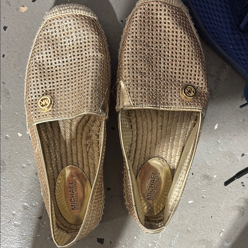 Michael Kors Metallic Gold Slip-On Shoes